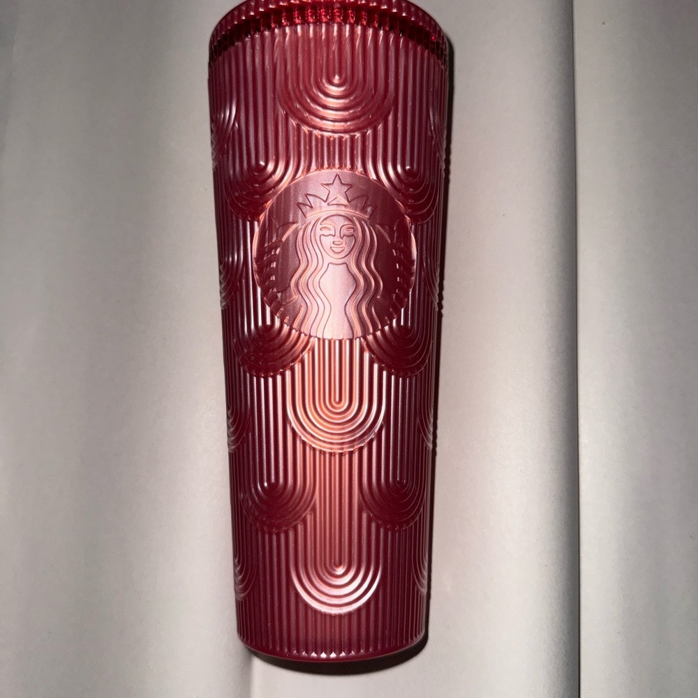Starbucks Pink Shimmer Shell Mermaid Scales Tumbler